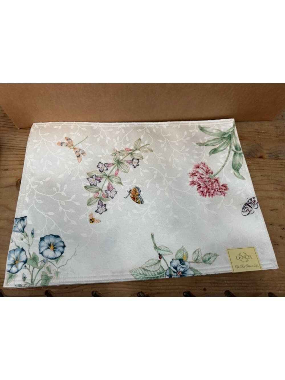 Lenox Butterfly Meadow 13" x 18” Placemats Set Of 4 New With Tags